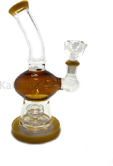 Amber Color Showerhead Percolator Water pipe with 14 mm Bowl