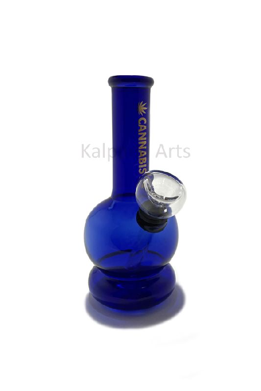 Blue Color Glass Bong with Down Stem Bowl
