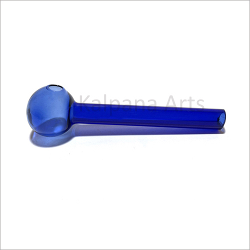 Blue Color Glass Oil Burner Pipe, Feature : Eye-catchy Look, Fine Finishing, Flawless Finish, Light Weight