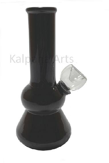 Conical Shape Black color Glass Bong with Down Stem