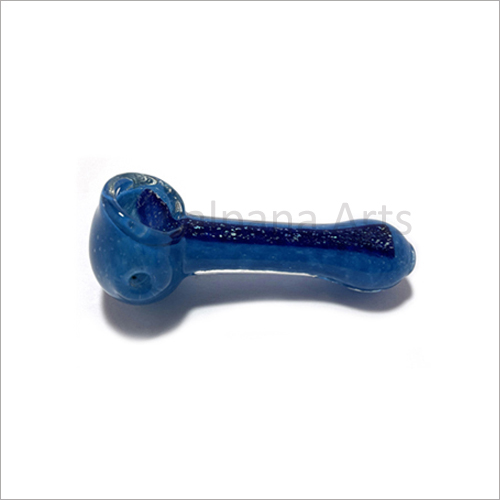Dichronic Peanut Blue Color Glass Hand Pipe