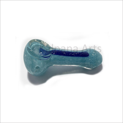 Dichronic Peanut Turquoise Color Glass Hand Pipe