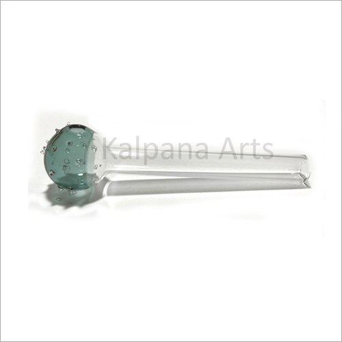 Glass Oil Burner Pipe with Teal & Plain Pipe