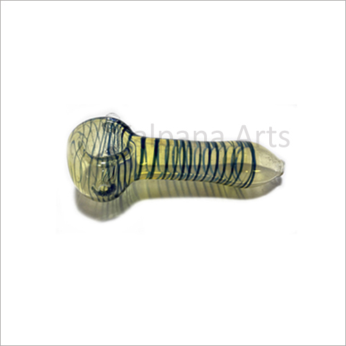 Outside Silver Fumed Glass Hand Pipe