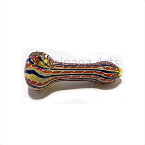 Silver Frit Glass Smoking Hand Pipe, Size : Standard
