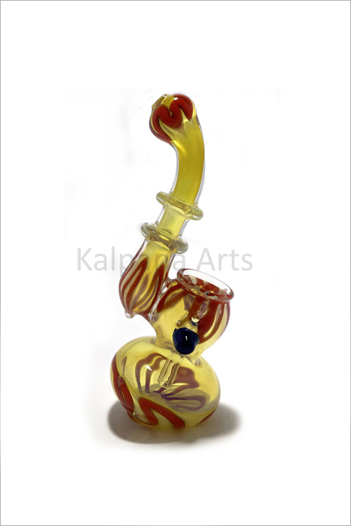 Silver Frit Inside Design Glass Bubbler, for Smooking Use, Size : 5 Inch