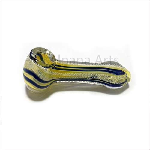 Silver Fumed Frit Inside Work Glass Hand Pipe