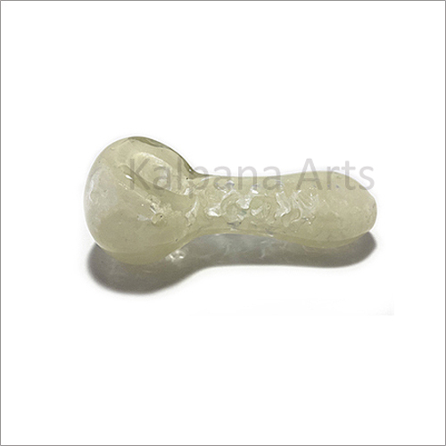 White Color Frit Glass Hand Pipe, Size : 3 Inch