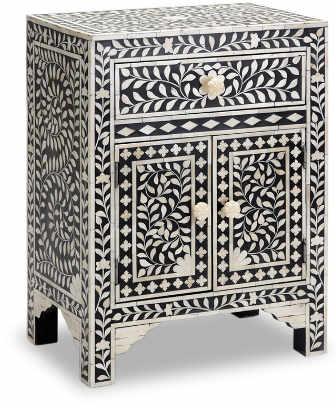 Stylish Bone Inlay Bedside Table Manufacturers, for Household, Interior, Furniture, Handicrafts, Specialities : Long Lasting