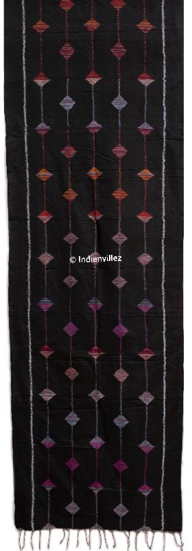 Black Contemporary Odisha Handloom Silk Stole