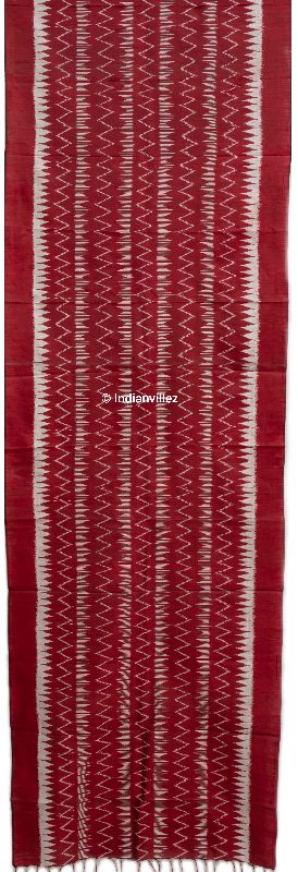 Maroon Grey Contemporary Odisha Handloom Silk Stole