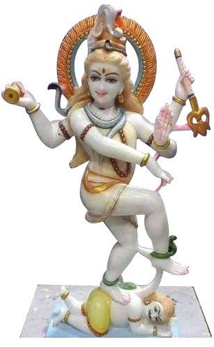 Marble Dancing Shiva Statue