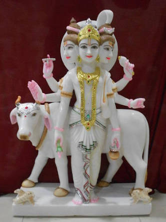 Marble Dattatreya Statue