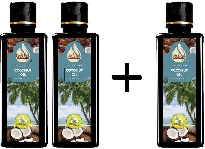 Buy 2 Get 3 Pure Cold Pressed Coconut Oil (Pack of 3)-100ml