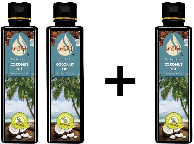 Buy 2 Get 3 Pure Cold Pressed Coconut Oil (Pack of 3)-200ml