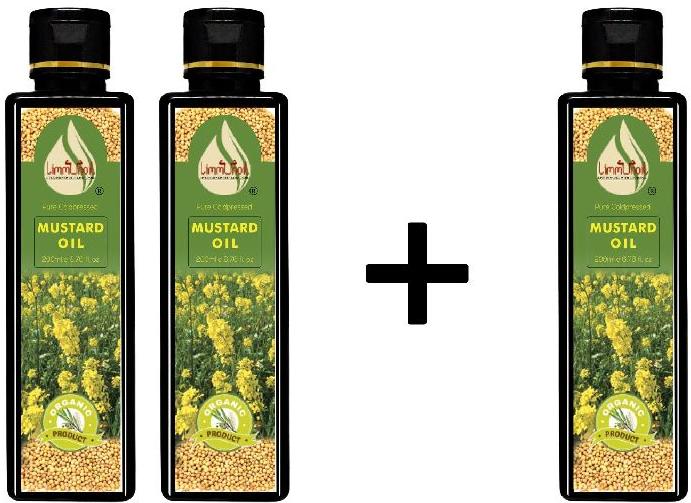 Buy 2 Get 3 Pure Cold Pressed Mustard Oil (Pack of 3)-200ml