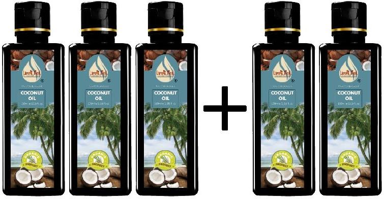 Buy 3 Get 5 Pure Cold Pressed Coconut Oil (Pack of 5)-100ml