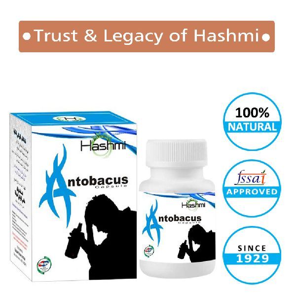 Hashmi Antobacus Alcohol Addiction Capsule For Male and Female 20 Capsules In A 1 Bottle