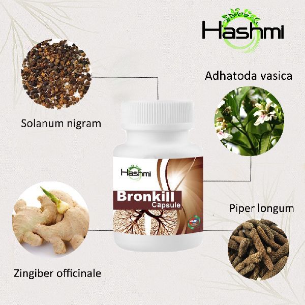 Bronkill Capsule | Usefully For Improves Immune System &AMP;AMP; Asthma Treatment 20 Capsule In A Bottle