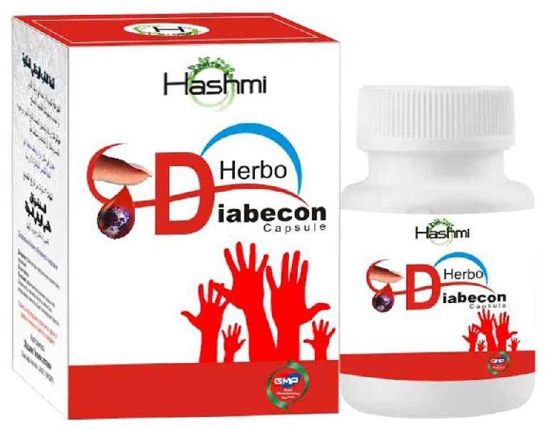 Hashmi Herbo Diabecon Capsules Helps To Control Diabetes and Sugar 20 Capsules In A Bottle