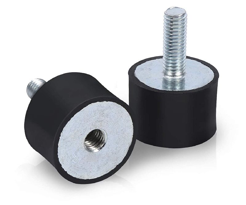 Round Rubber anti vibration mount, Color : Black