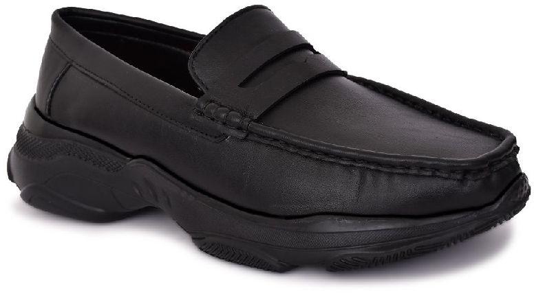 Neoron Mens Black Moccasin Shoes, Size : US 6, 7, 8, 9, 10