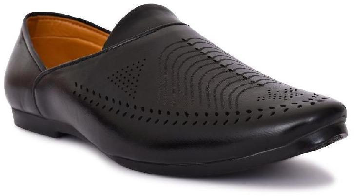 Mens Black Nagra Loafer Shoes