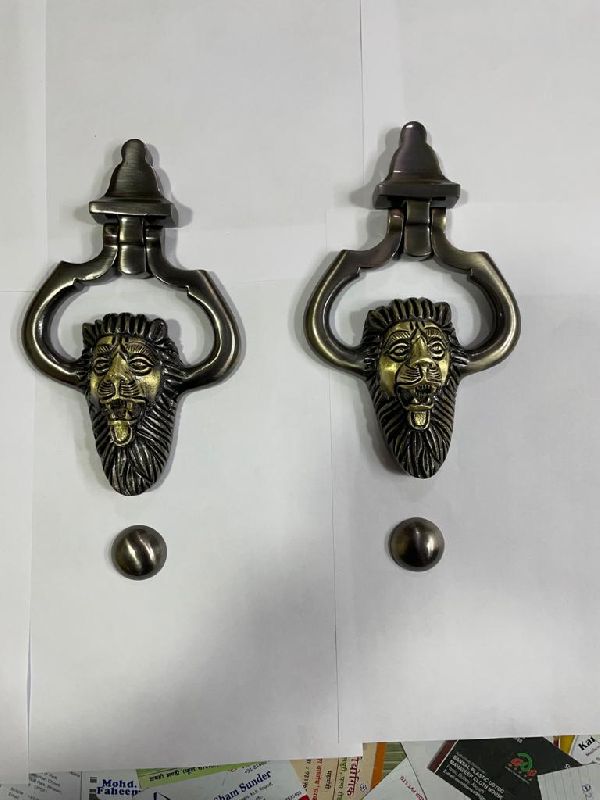 Antique Lion Brass Door Knocker