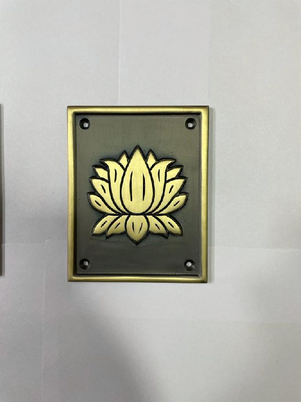 Golden A3 Square Brass Lotus Plate, Size : 2 sizes