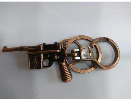 Pistol Copper Keychain