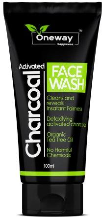 Oneway Happiness Charcoal Face Wash, Form : Gel