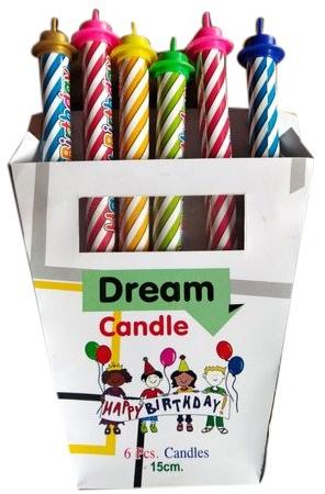 Cylindrical Birthday Dream Candle, Packaging Type : Box