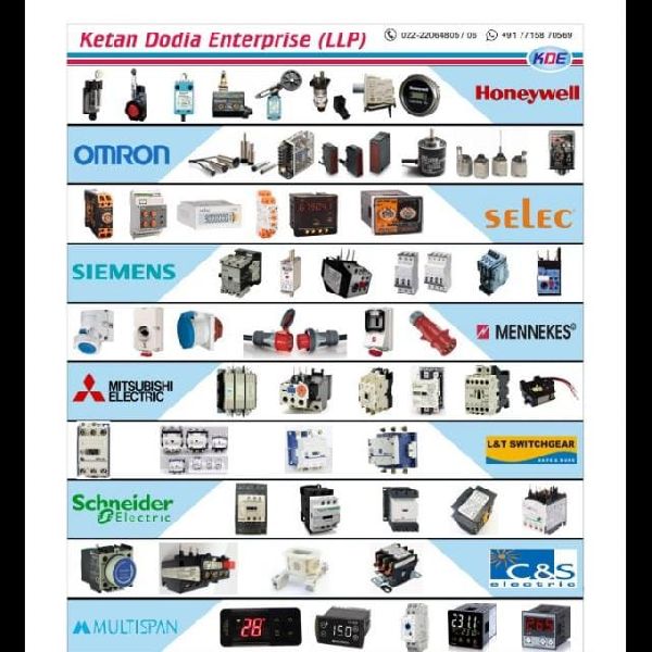 Micro Switch, PLC Systems, Electrical Relays, Electrical Switchgear, Switch Mode Power Supply etc