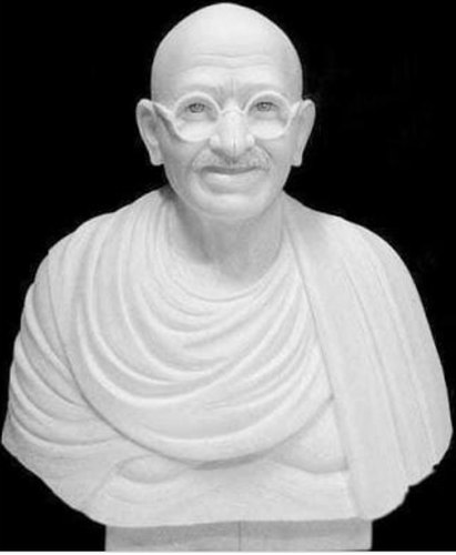 1.5 Feet Marble Mahatma Gandhi Bust, for Dust Resistance, Shiny, Pattern : Carved