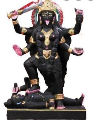 Black Marble Kali Mata Statue, for Worship, Packaging Type : Wooden Carton Box