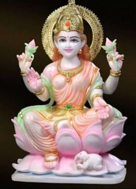 Goddess Marble Laxmi Statue, for Worship, Packaging Type : Wooden Carton Box