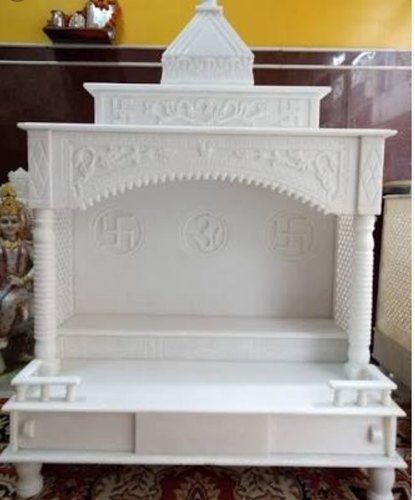 Polished White Marble Temple, for Home, Offices, Size : 2 Feet