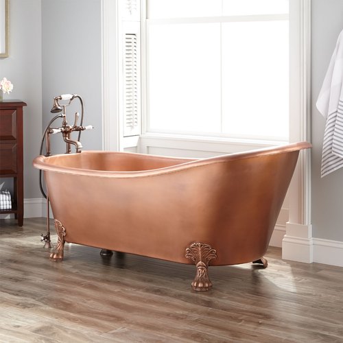 Polished Plain Copper bath tub, Shape : Rectangular