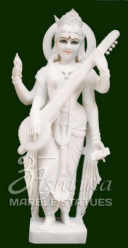 Marble Standing Saraswati Statue