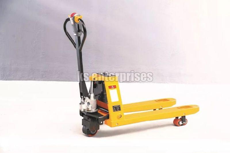 Black Semi Electric Pallet Truck, for Moving Goods, Capacity : 3-5tons, 5-7tons