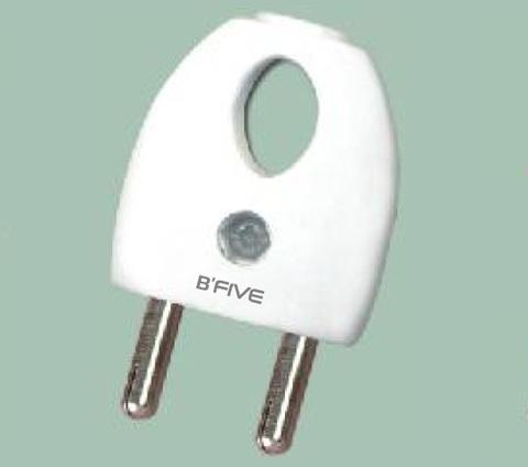 B'Five Two Pin Plug, Color : White
