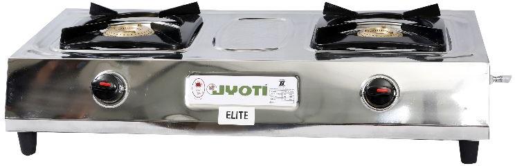 Elite 2 Burner Gas Stove, Feature : Corrosion Proof, Light Weight, Non Breakable