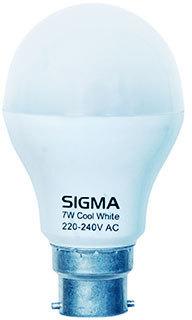 50 - 60 Hz Sigma LED Bulb, Shape : Round