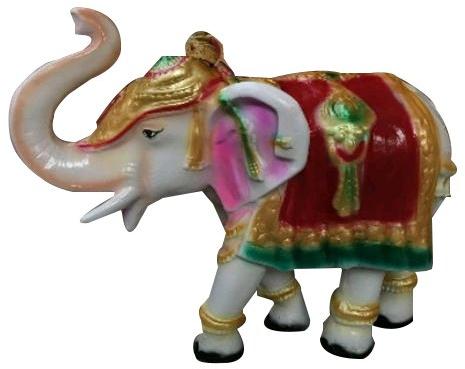 Elephant Fiber Statue