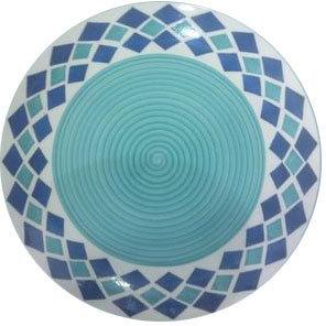 Ahaana Craft Round Ceramic Serving Plate, Pattern : Printed