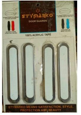 Polished ABS Plastic Stymarko Car Door Guard, for Automobile Industry, Color : Silver, White