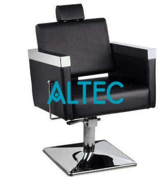 PVC Leather Hydraulic Barber Chair, Color : Black