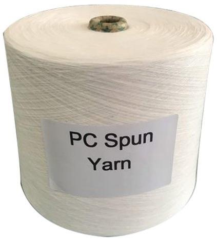 Double Twist Polyester cotton PC Spun Yarn, for Textile Industry, Packaging Type : Roll