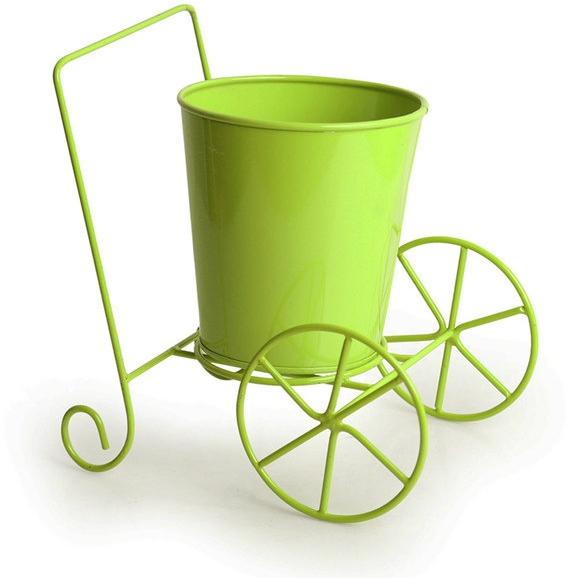 Round Iron powder coated Metal planter pots, for Balcony, Feature : Eco Friendly