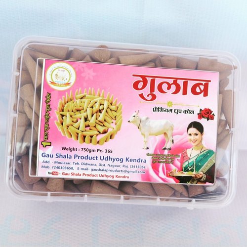 Premium Gulab Dhoop Cones, Shelf Life : 18 Months